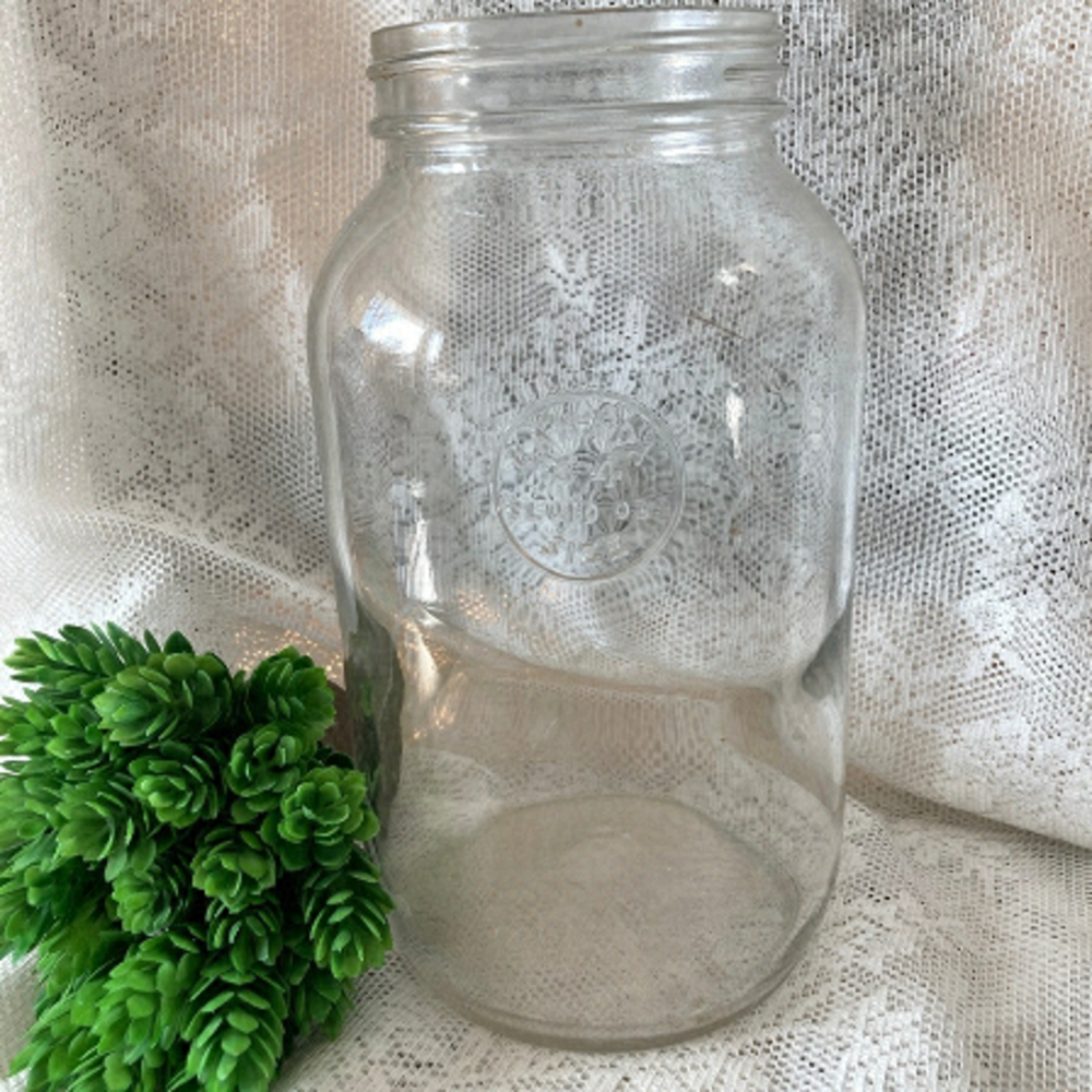 Vintage Clear 64oz Canada Mason Jar. No lid. Very Good Vintage Condition.